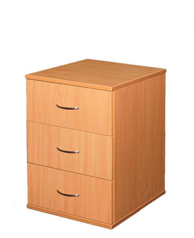 Тумбочка з трьома шухлядами, з ЛДСП, для комплектації шкільних кабінетів, офісів, аудиторій, для речей, документів, книг (ТОВ ‘’АЛМАНТ’’), 403х403х596 мм.